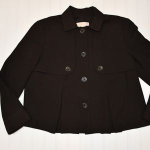 Michael Kors Brown Pleated Jacket Coat, Size Small